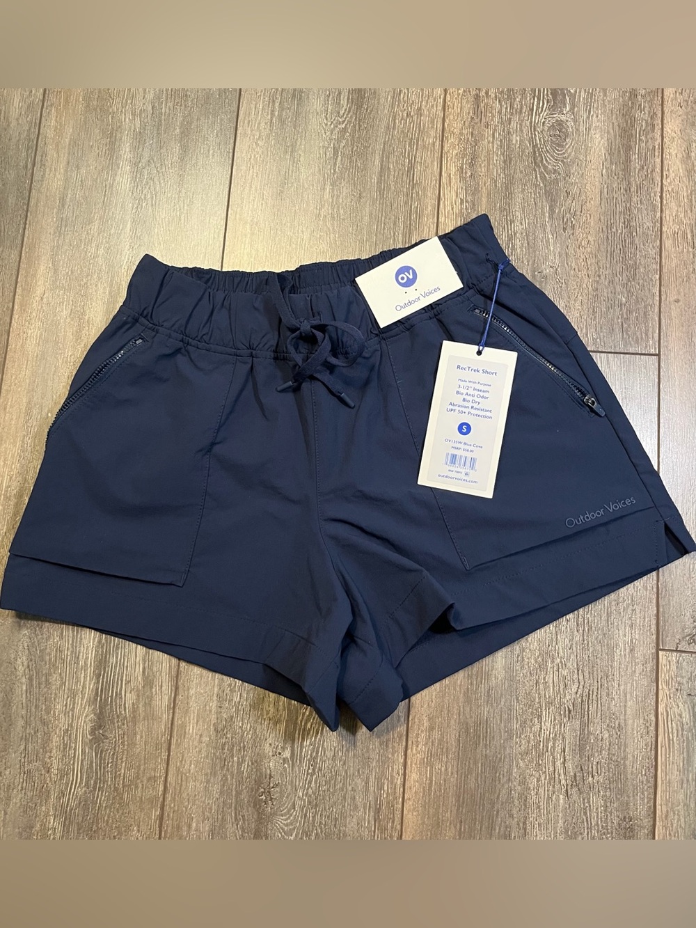 Outdoor Voices Navy RecTrek Shorts 3.5” inseam, S